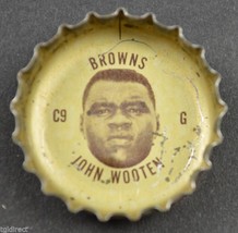Vintage Coca Cola NFL Bottle Cap Cleveland Browns John Wooten Coke Collectible - $4.99