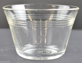 Pyrex Originals Clear Pattern Glass Custard Cup 2&quot; Tall Vintage Collectible - £6.16 GBP