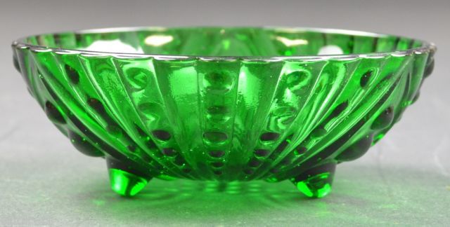 Primary image for Anchor Hocking Burple Green Pattern- Small Dessert Bowl 4.5" Wide Home Decor