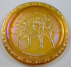 Indiana Glass Plate American Bicentennial Amber Carnival Spirit Of &#39;76 Decor - £11.40 GBP