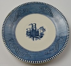 Royal Currier &amp; Ives Blue Pattern Flat Cup Saucer Collectible Home Decor China - £2.74 GBP