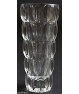 Vintage Clear Pressed Glass Flower Vase Thumbprint Pattern 5&quot; Tall Home ... - £7.78 GBP