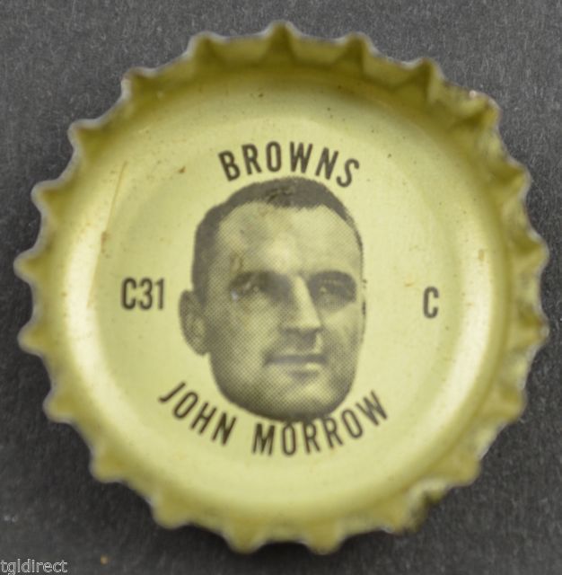 Primary image for Vintage Coca Cola NFL Bottle Cap Cleveland Browns John Morrow Coke Collectible