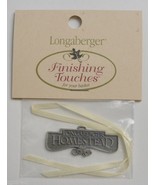 Longaberger Homestead Pewter Basket Tie-On Decorative Collectible Home D... - £7.76 GBP
