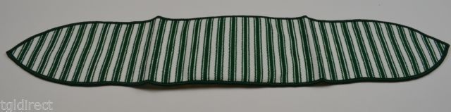 Longaberger Green Ticking Handle Tie Collectible Accessory Home Decor Fabric - $10.69