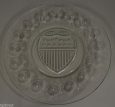 Clear Glass Bicentennial Plate Shield Pattern 1776 1976 8&quot; Round Home Decor - £10.06 GBP