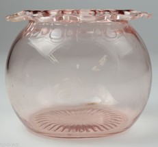 Anchor Hocking Lace Edge Pink Pattern Cookie Jar Home Decor Glass Collectible - £27.05 GBP