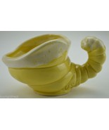 Vintage USA Yellow Cornucopia Planter 1950s Decorative Home Accent Colle... - £26.74 GBP