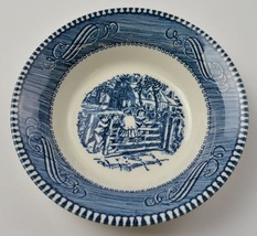 Royal Currier Ives Blue Pattern Fruit / Dessert (Sauce) Bowl China Home Decor - £4.39 GBP