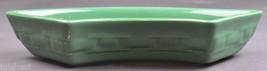 Longaberger Pottery Woven Traditions Ivy Green Crescent Dish 10.375&quot; Long China - £9.90 GBP