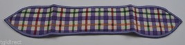 Longaberger Blueberry Plaid Small Handle Tie Collectible Accessory Fabric Decor - £7.02 GBP