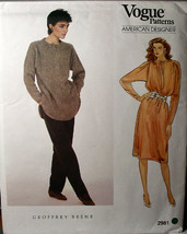 Vogue 2981 Loose Shirt or Dress &amp; Pants sz 12 ONLY Jeoffrey Beene - £5.39 GBP