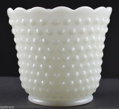 Anchor Hocking Hobnail Milk Glass Pattern Small Jardiniere Planter Fire King - £7.01 GBP