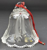 Mikasa Crystal Fiesta Pattern Holiday Bell 4.5&quot; Tall Collectible Holiday Decor - £13.91 GBP