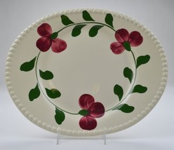 Vintage Blue Ridge China Hand Painted Floral Pattern Oval Serving Platter Decor - £15.45 GBP