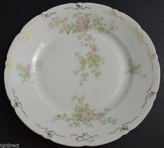 PS Bavarian Porcelain China Bread Plate Pink Floral Pattern Bavaria Germany - £9.90 GBP