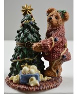 Boyds Bears Elliot &amp; The Tree Porcelain Keepsake Box Trinket Collectible... - £15.50 GBP