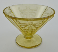 Federal Glass Madrid Amber Pattern Cone Shaped Sherbet 2.75&quot; Tall Depression Art - £8.40 GBP