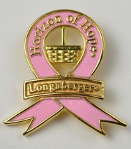 Longaberger Horizon Of Hope Breast Cancer Awareness Fabric Pin Collectible Decor - $17.41