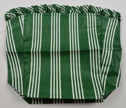 Longaberger 1998 Glad Tidings Basket Liner Hunter Green Stripe Collectible Decor - £12.93 GBP