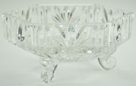 Vintage Princess House Full Lead Crystal Three Footed Candy Dish Collectible Art - £27.02 GBP