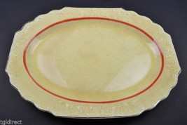 W.S. George Fleurette Pattern Oval Servig Platter 15.625&quot; Long Tableware China - £24.32 GBP