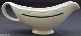 Homer Laughlin China Gravy Boat Green Stripe No. AAA 1111 3.75&quot; Tall Replacement - £17.77 GBP