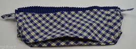 Longaberger Blue Ribbon Canning Basket Liner Blue Ribbon Plaid Collectible Cloth - £10.09 GBP