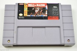 Super Nintendo SNES Video Game Bulls Vs. Blazers And The NBA Playoffs Ba... - $9.75