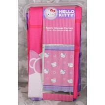 New Hello Kitty by Sanrio Fabric Shower Curtain 72&quot; x 72&quot;  Stars Pink Purple - £11.39 GBP