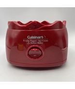 Cuisinart Ice-20 Frozen Yogurt Ice Cream Sorbet Maker Motor Base RED Tested - $27.09 CAD