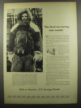 1955 U.S. Savings Bonds Ad - The Devil was having wife trouble - £14.48 GBP