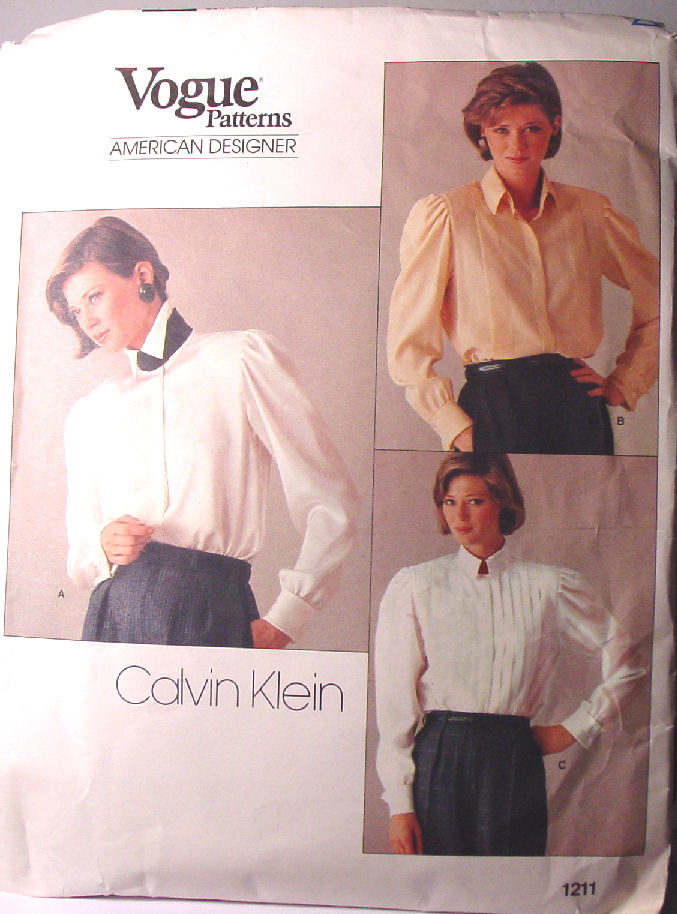 Vogue 1211 (Used) Blouses sz 12 ONLY Calvin Klein - $5.00