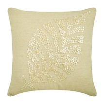 Beige Pillow Cover, Mother Of Pearl Natural 16&quot;x16&quot; Linen, Pearl Flight - £33.20 GBP+