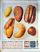 PLANTERS PEANUTS - Mixed Nuts - Cocktail Peanuts -1961 Vintage Print Ad - £10.06 GBP