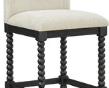 Eliza Spindle Counter Height Stool With Black Frame, Linen Fabric - $287.99