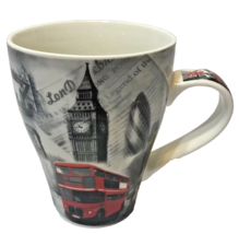 ZA Fine Porcelainware London England Coffee Tea Cup Mug Black Red White - $14.08