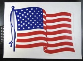  USA Flag  Removable Cling Decal July 4th Large 11x8  Patriotic Red White Blue - £4.04 GBP