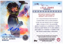 Lolo Jones Auto 2014 Topps Olympics Paralympic Signed Card Bobsled 16/30 Winter - £79.63 GBP