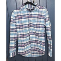 Mens Vineyard Vines Blue Pink Green White Plaid Slim Fit Tucker Shirt XS... - £13.98 GBP