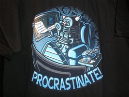 TeeFury Doctor Who LARGE &quot;Procastinate!&quot; Dalek Doctor Who Tribute Shirt ... - $14.00