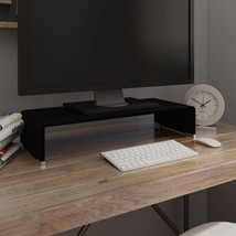 vidaXL Tempered Glass TV Stand for 40-65 inch TVs with Adjustable Shelf - $171.49