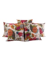 INDACORIFIE 5 PCs Indian Decorative Pillows Kantha Cushion Cover 16x16 Pillow Co - £55.35 GBP