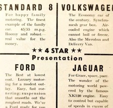 1954 Acland Tabor Ford Jaguar Car Dealership Advertisement Automobilia E... - $19.99