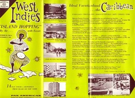 Pan American World Airways West Indies Island Hopping Air Travel Brochur... - £13.99 GBP