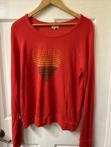 Sundry Stripe Rainbow Heart Sweatshirt Pullover Size Small (1) Made In The USA - £18.29 GBP