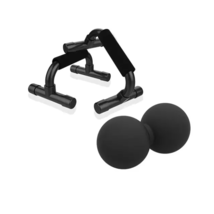 Strength Training Push-Up Stands Bars Push Up Handle with Massage Release Ball - £27.05 GBP