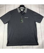 Link Soul Golf Tempus Fugit Plain 2XL Buttoned Down Polo Shirt Gray Men New - $55.83 CAD
