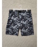 Iron Co Hybrid Cargo Shorts Mens 40 Camo Gray Belted Performance Stretch... - £17.02 GBP