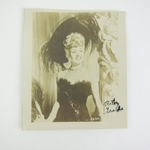 Betty Grable Photograph 5x4 Hollywood Actress Black Dress &amp; Hat Vintage 1940s - £8.00 GBP